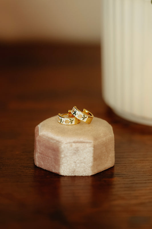 ROSE HOOP EARRINGS