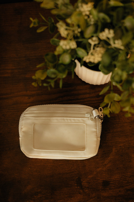 COMPACT CARD HOLDER AND CANVAS WRISTLET KEYCHAIN